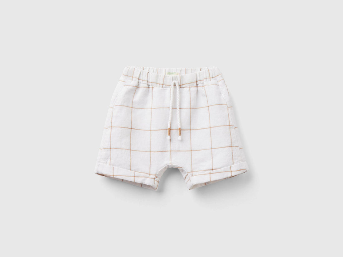 Check Shorts In Linen Blend_45Q1A900J_901_01