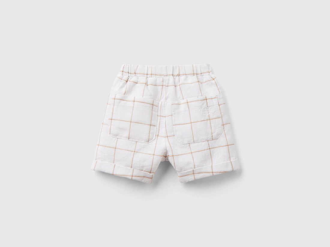 Check Shorts In Linen Blend_45Q1A900J_901_02