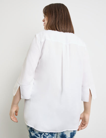 3/4 Sleeve Blouse Made Of Tencelª Lyocell_460044-21068_9600_05