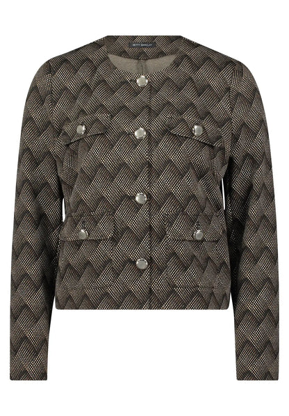 Betty Barclay_Black/Beige_Blazer Jacket Short 1/1 Sleeve_4605-1442_9875_01