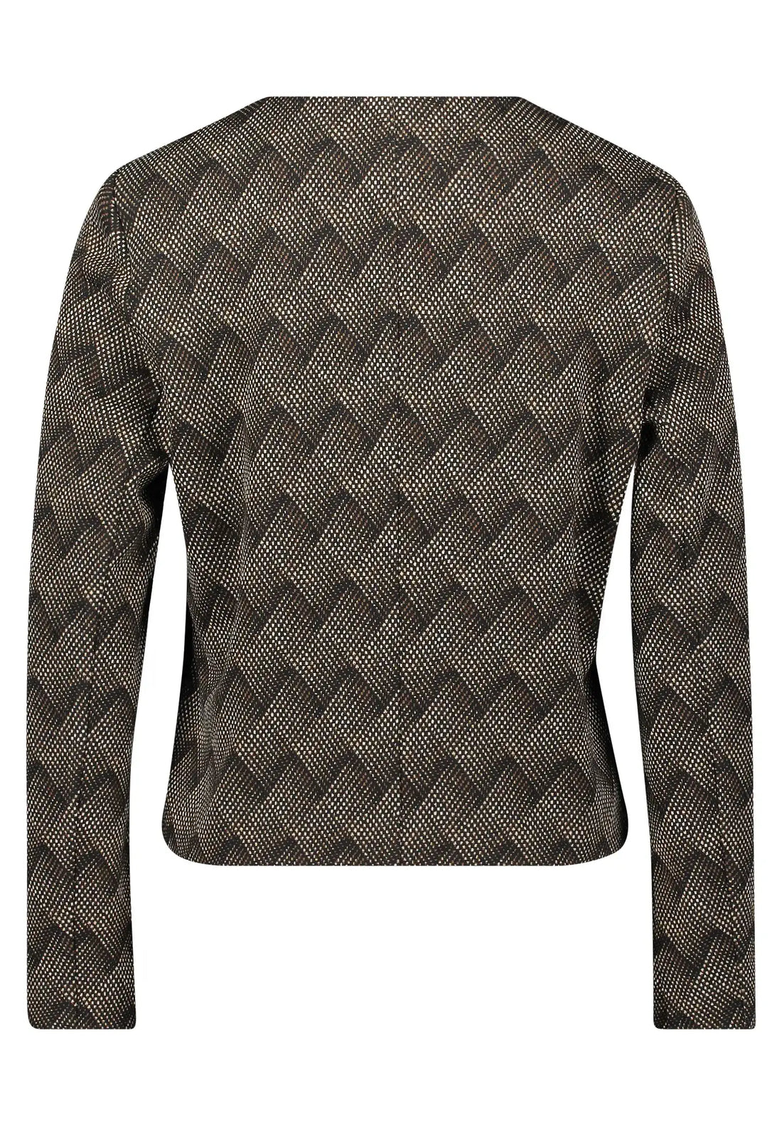 Betty Barclay_Black/Beige_Blazer Jacket Short 1/1 Sleeve_4605-1442_9875_02