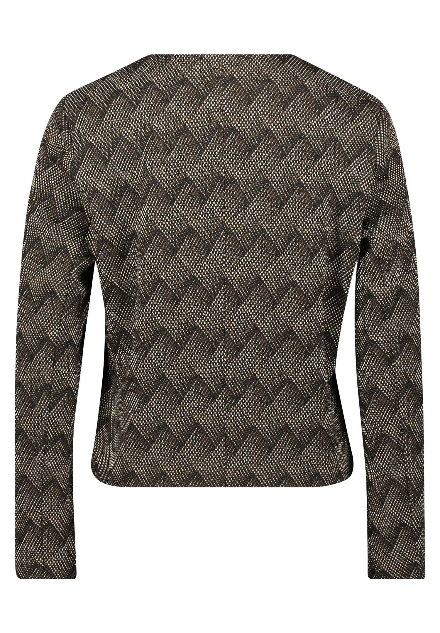 Betty Barclay_Black/Beige_Blazer Jacket Short 1/1 Sleeve_4605-1442_9875_02