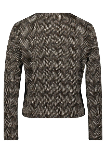 Betty Barclay_Black/Beige_Blazer Jacket Short 1/1 Sleeve_4605-1442_9875_02