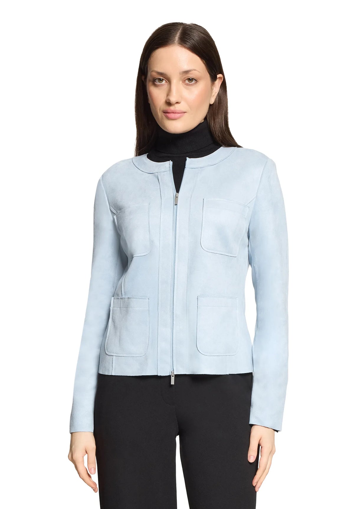 Betty Barclay Blue Fog Women Blazer Jacket SKU: 4613-1178_8470 Image 01