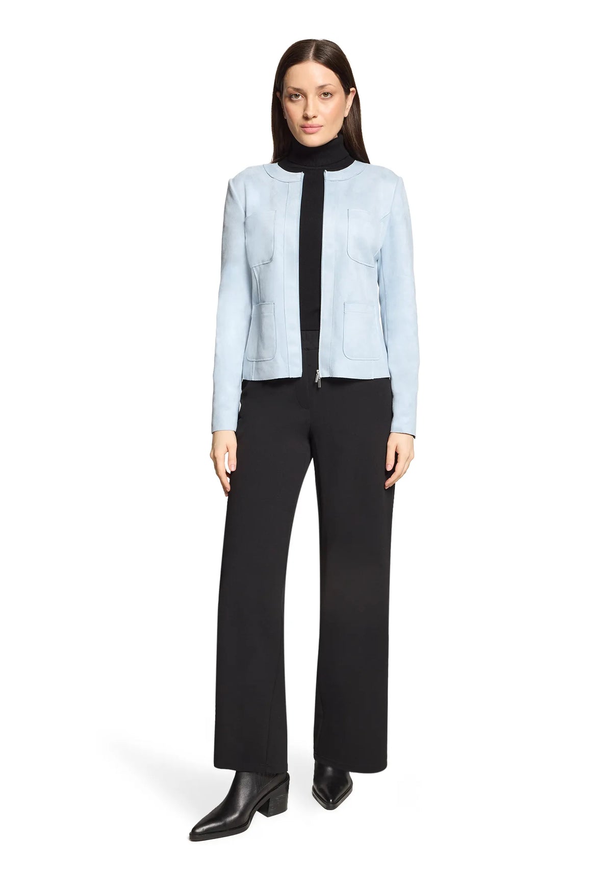 Betty Barclay Blue Fog Women Blazer Jacket SKU: 4613-1178_8470 Image 02