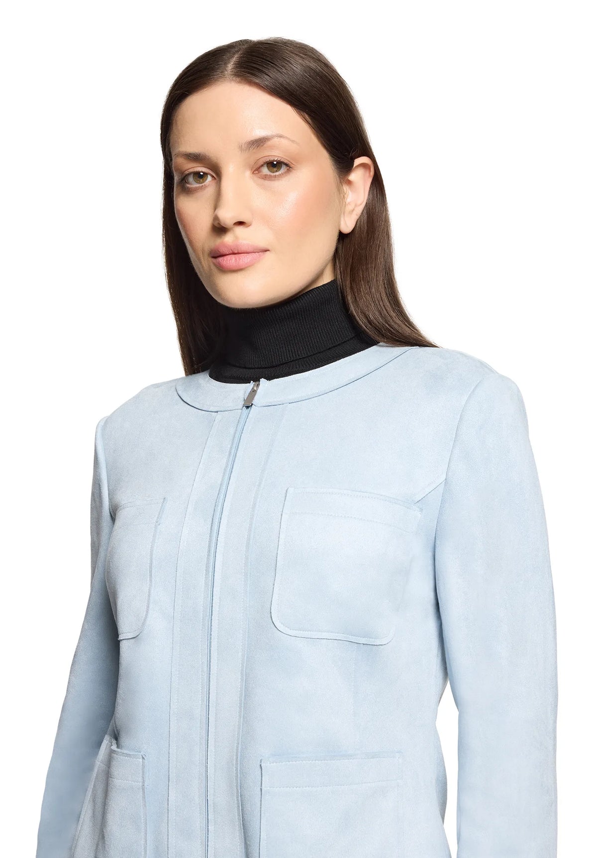 Betty Barclay Blue Fog Women Blazer Jacket SKU: 4613-1178_8470 Image 04