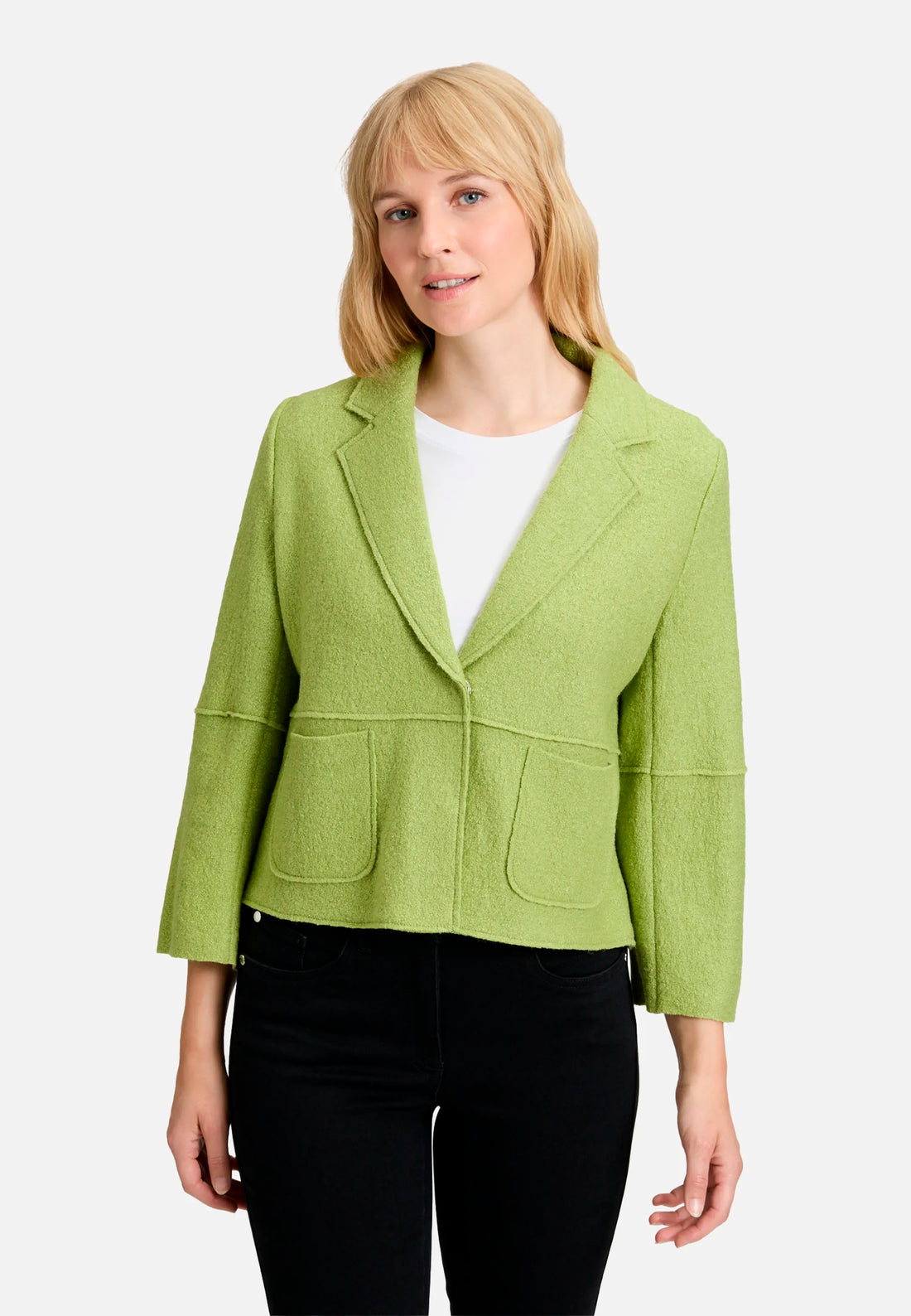 Betty Barclay_Fresh Moss_Blazer Jacket with Lapel Collar_4615-1802_5436_01