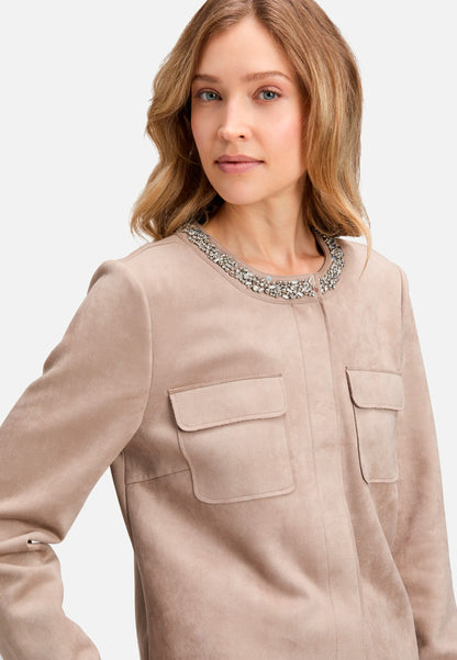 Betty Barclay_Bright Taupe_Blazer Jacket with Patch Pockets_4619-1178_7304_08