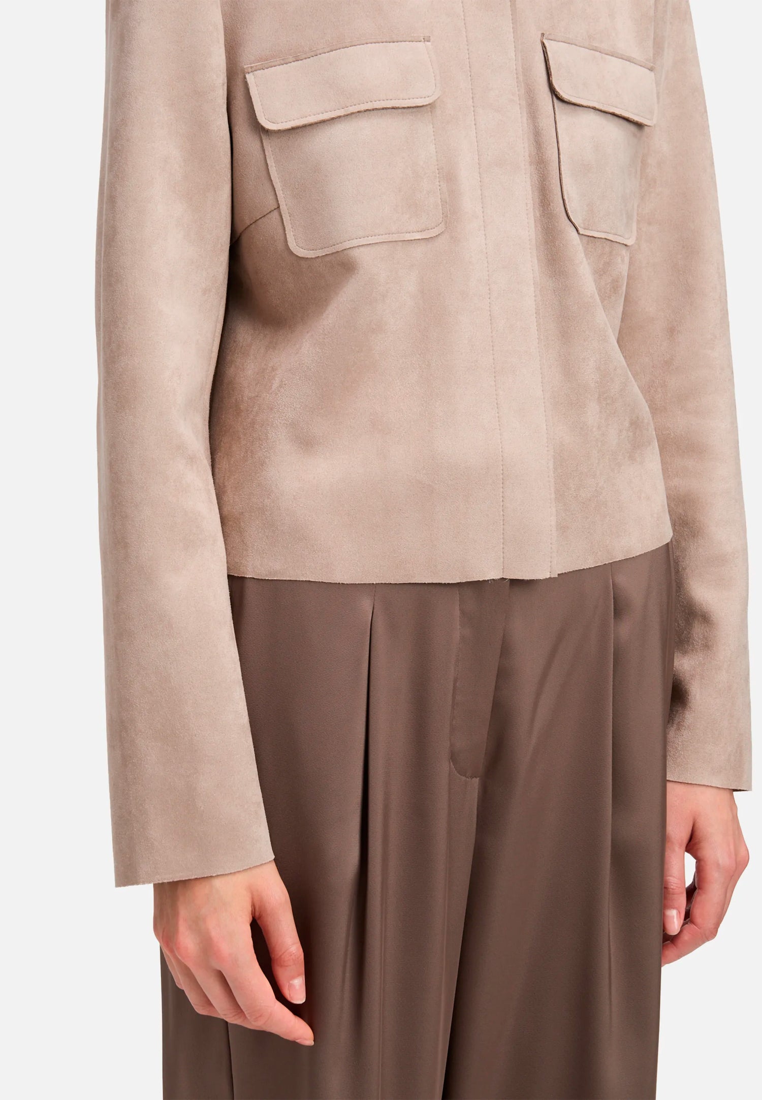 Betty Barclay_Bright Taupe_Blazer Jacket with Patch Pockets_4619-1178_7304_09