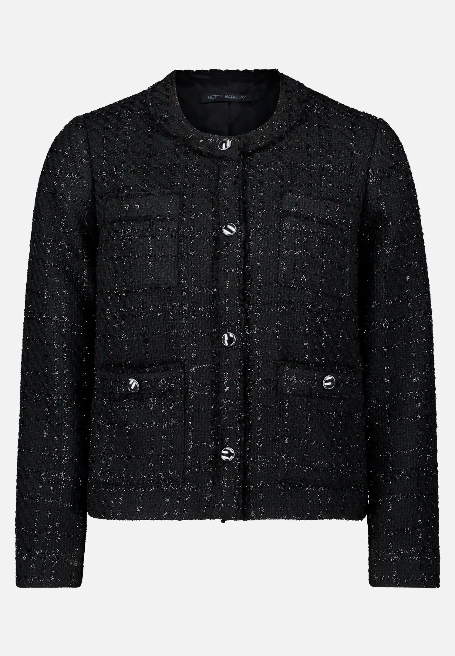 Betty Barclay_Black_Blazer Jacket with Fringe_4625-1652_9045_04