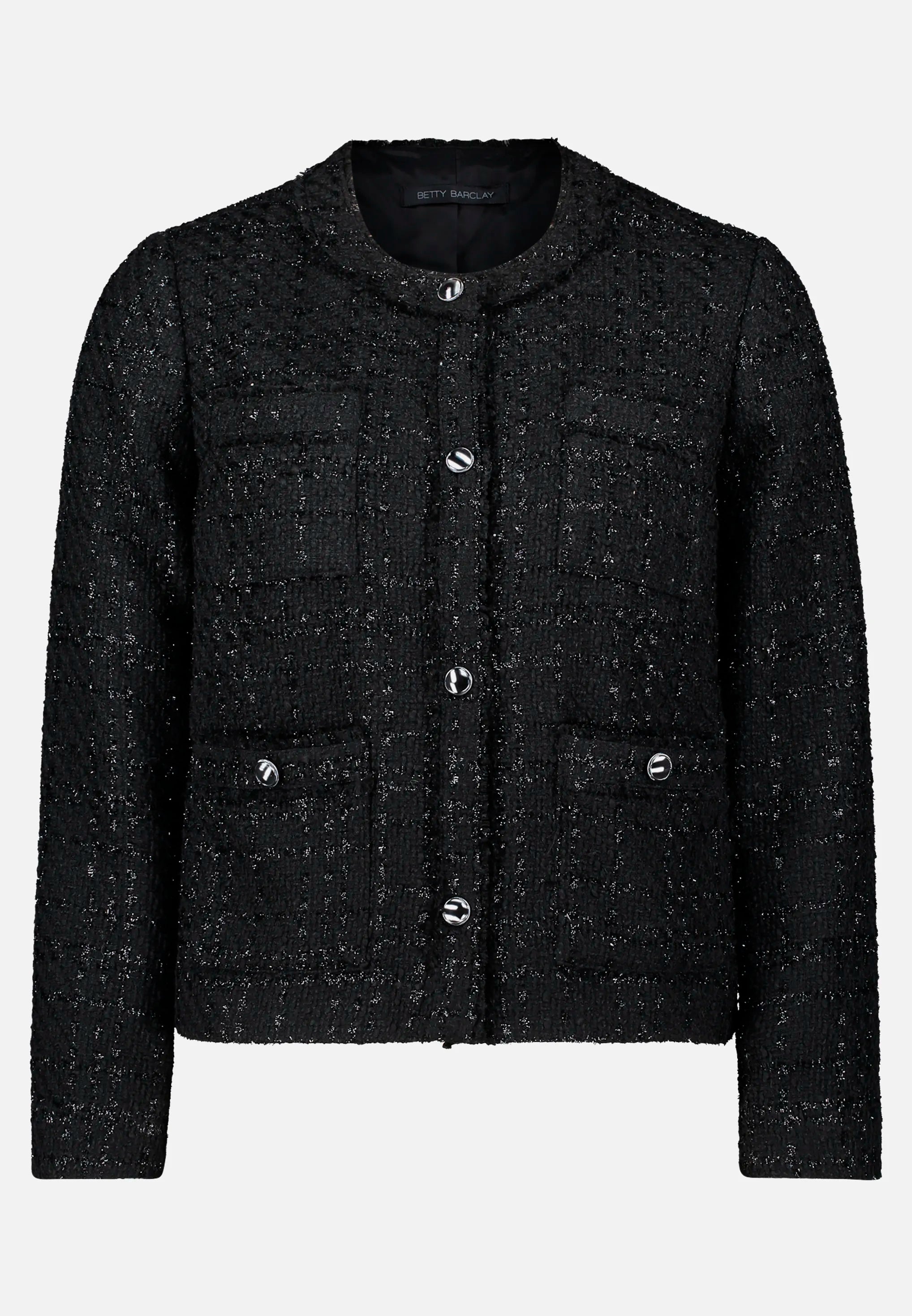 Betty Barclay_Black_Blazer Jacket with Fringe_4625-1652_9045_04