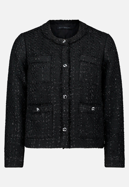 Betty Barclay_Black_Blazer Jacket with Fringe_4625-1652_9045_04