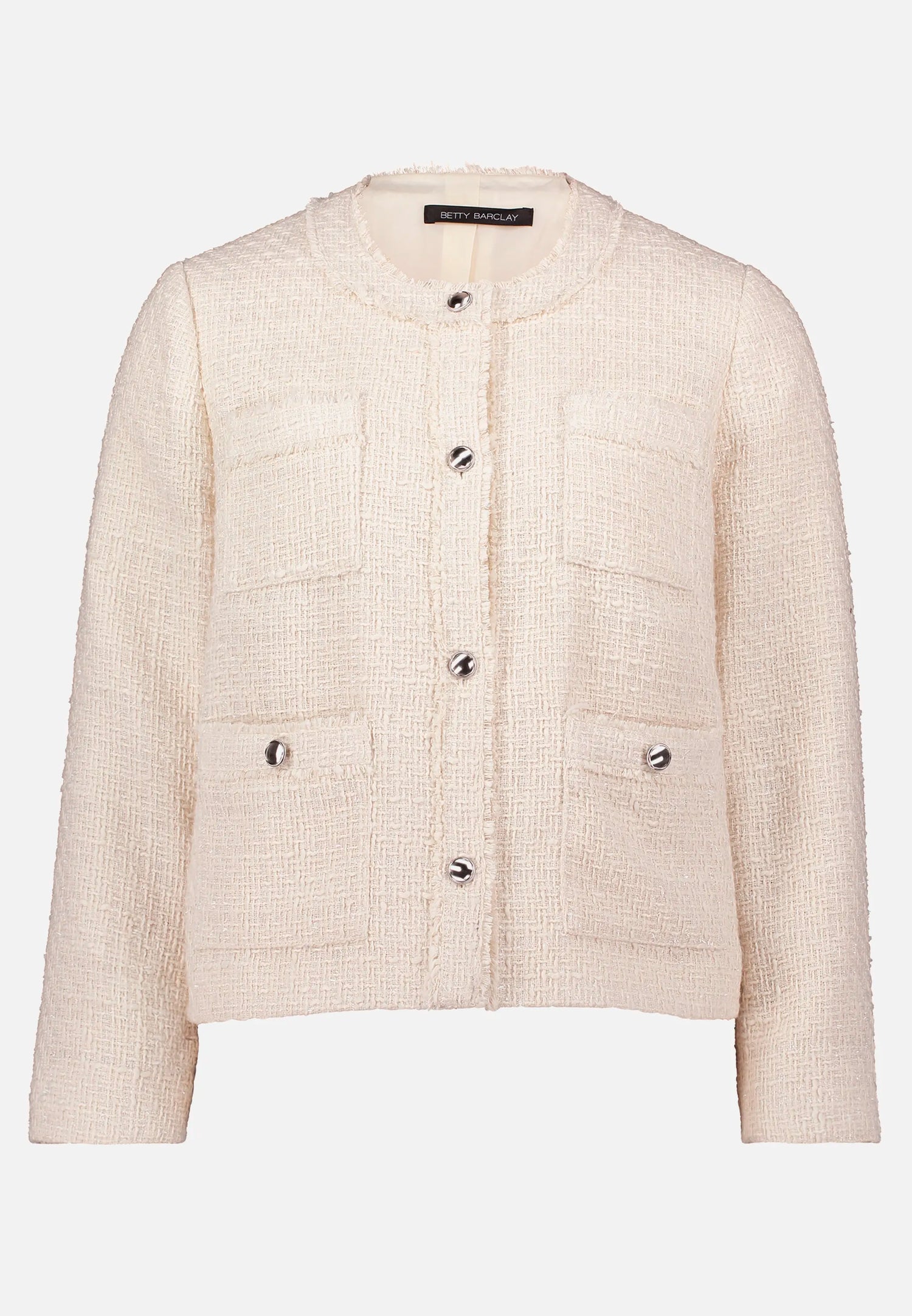 Betty Barclay_Beige_Blazer Jacket with Fringe_4625-1652_9104_05
