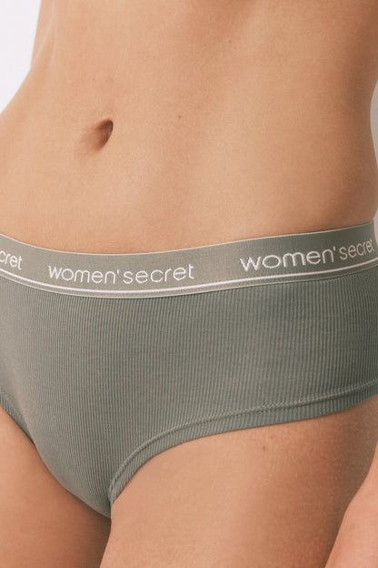 Women Secret_Wide Khaki Cotton Brazilian Panty_4632033_91_04