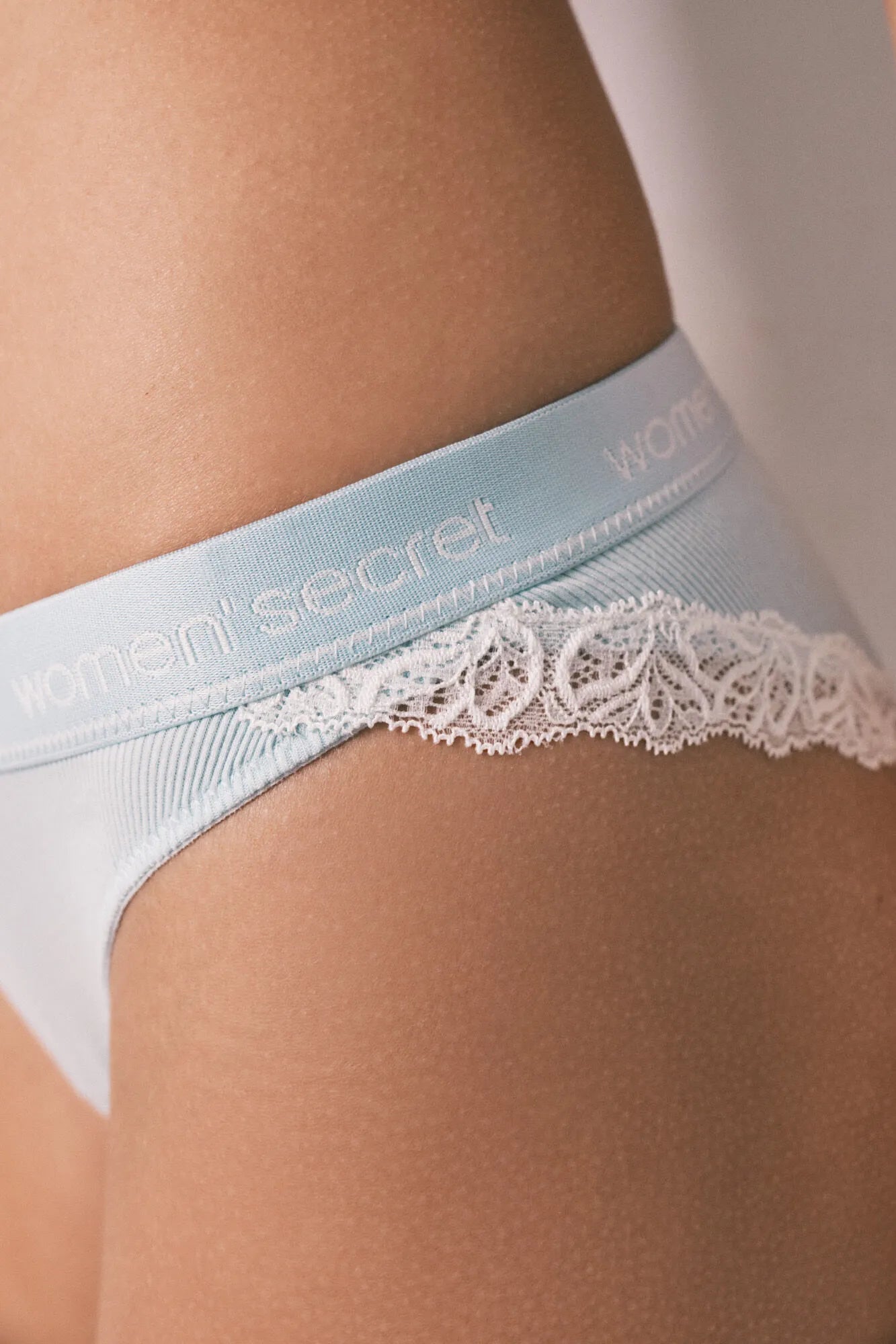 Women Secret Light Blue Women Blue Cotton Classic Ribbed Panty SKU: 4633535_17 Image 04