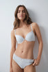Women Secret Medium Blue Women Black Ribbed Cotton Wide Panty SKU: 4634291_12 Image 01