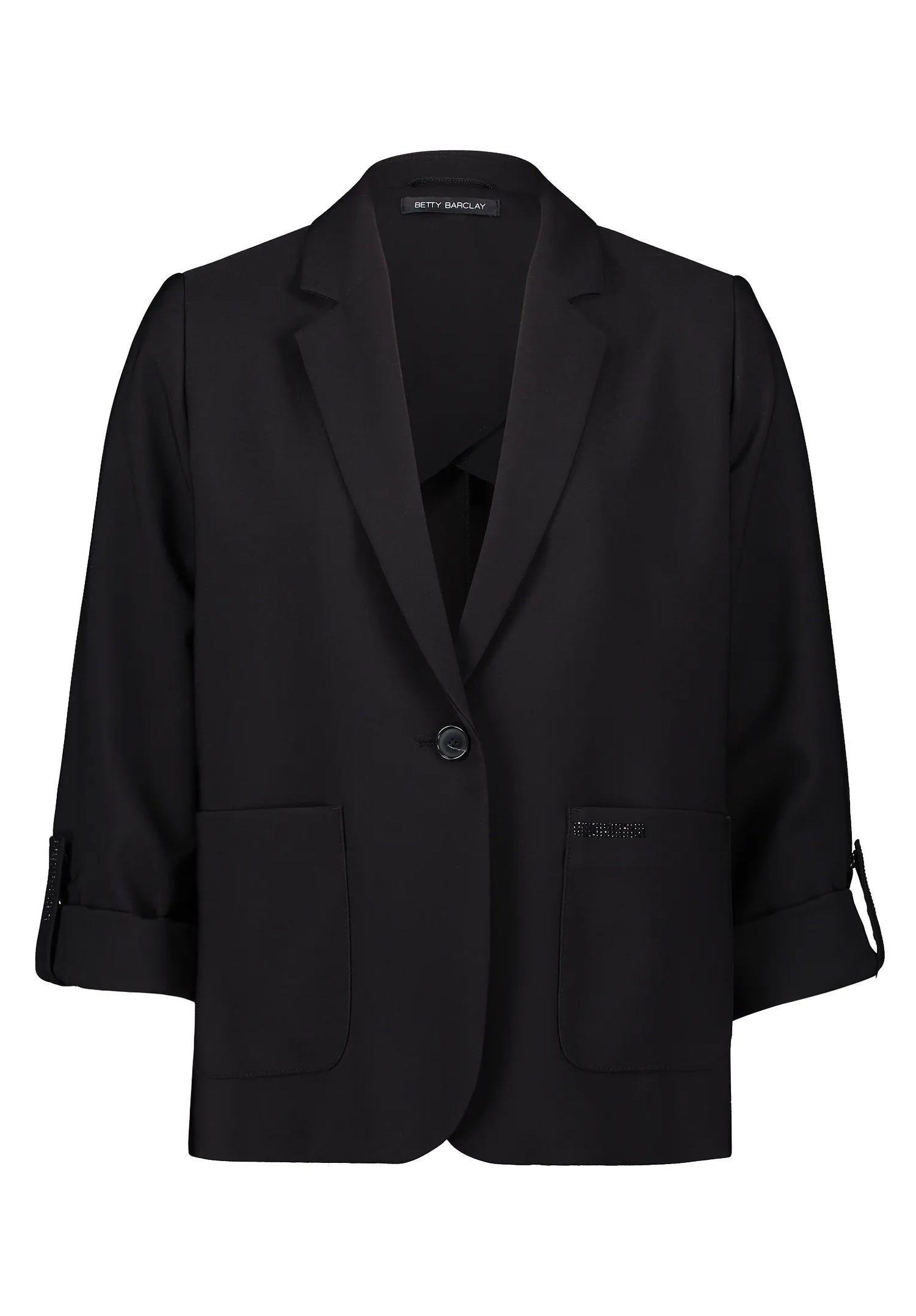 Betty Barclay_Black_Blazer Jacket Long 1/1 Sleeve_4635-2924_9045_04