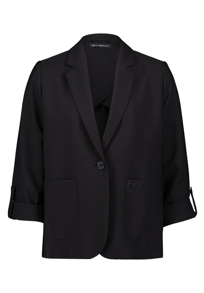 Betty Barclay_Black_Blazer Jacket Long 1/1 Sleeve_4635-2924_9045_04