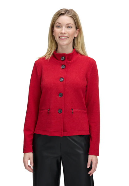 Betty Barclay_Red Scarlet_Sweat Jacket Short 1/1 Sleeve_4641-1498_4635_01