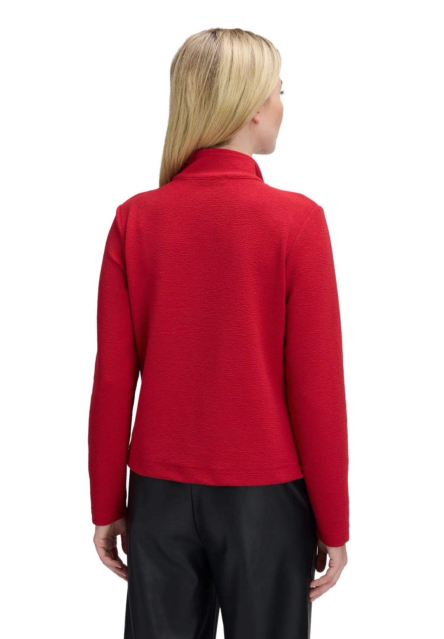 Betty Barclay_Red Scarlet_Sweat Jacket Short 1/1 Sleeve_4641-1498_4635_03