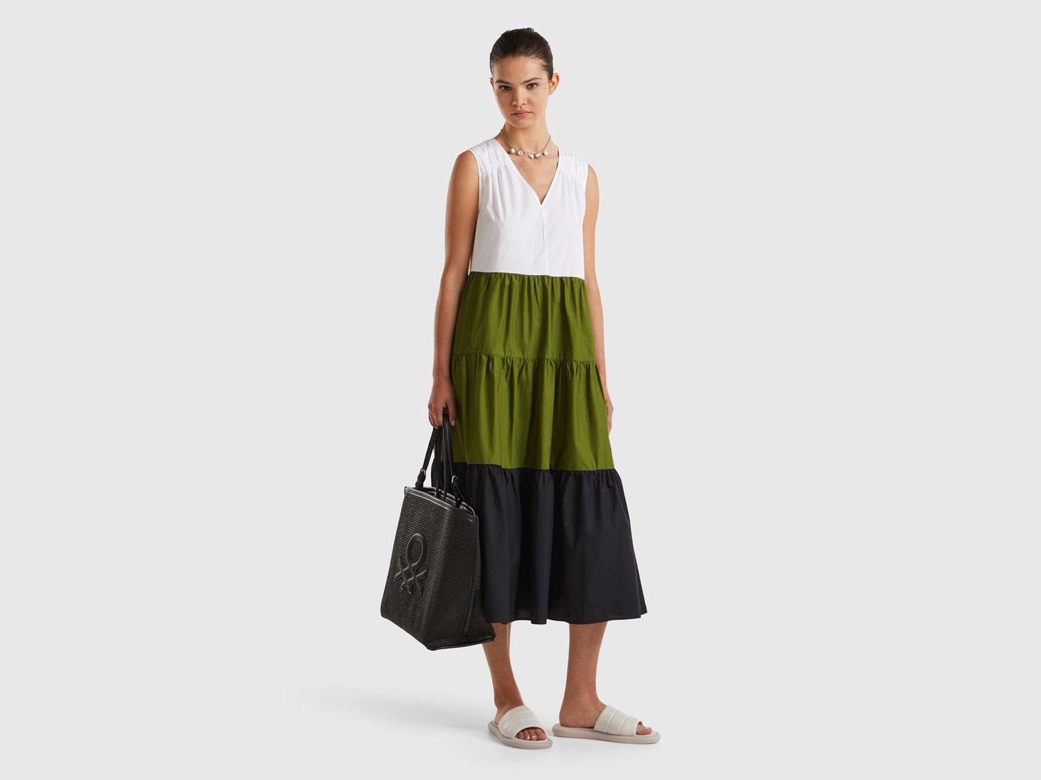 Color Block Dress With Flounces_464KDV0A6_028_03