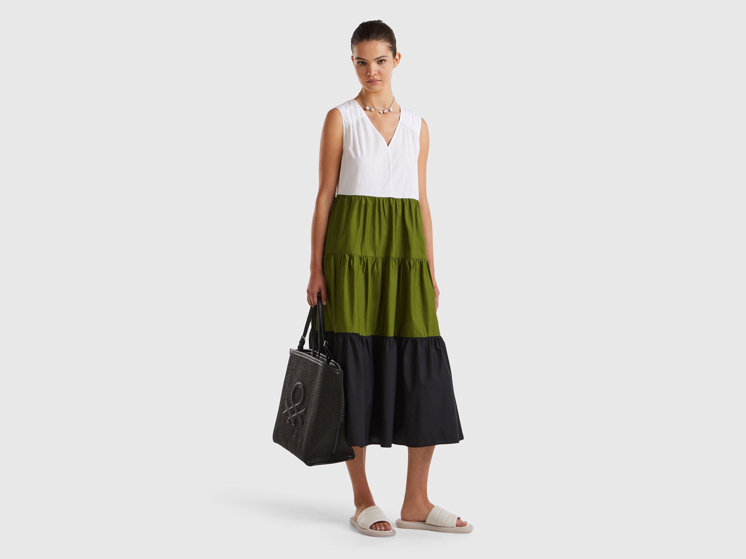 Color Block Dress With Flounces_464KDV0A6_028_03