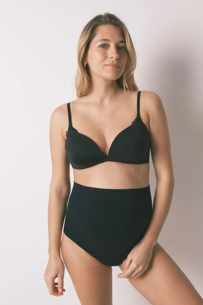 Women Secret_Black_Black "Maternity" Triangle Padded Bra CHARMING_4653920_01_02