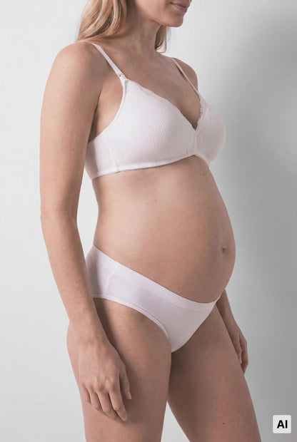Women Secret White Women White Cotton Triangle "Maternity" Bra CHARMING in Different Cup Sizes SKU: 4654625_99 Image 01