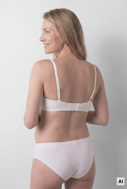 Women Secret White Women White Cotton Triangle "Maternity" Bra CHARMING in Different Cup Sizes SKU: 4654625_99 Image 03
