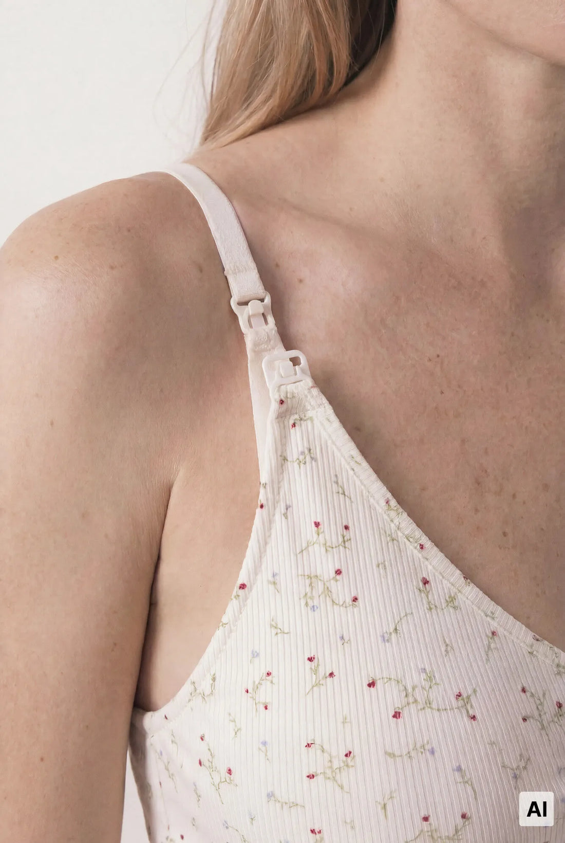 Women Secret Ivory Women Floral Print Halterneck "Maternity" Bra Fantastic SKU: 4654628_96 Image 02