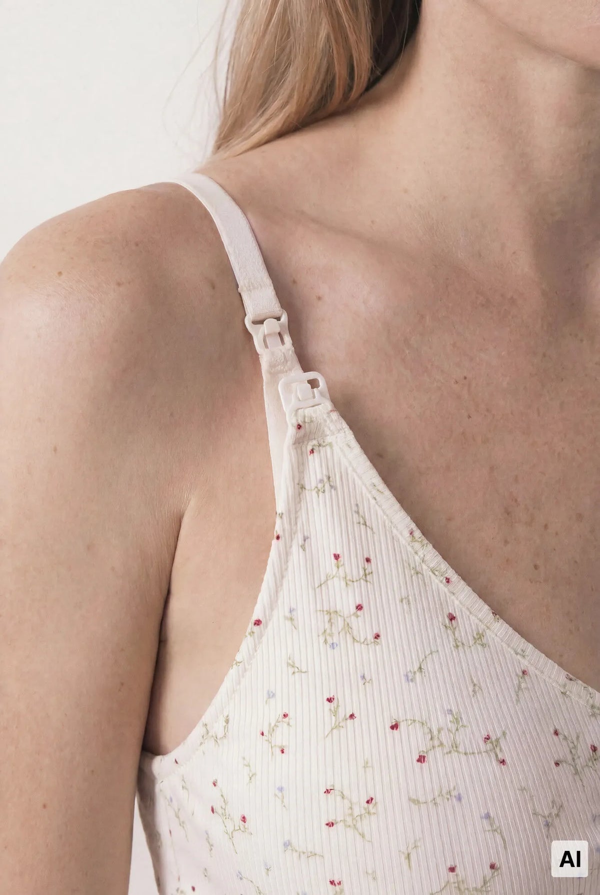 Women Secret Ivory Women Floral Print Halterneck "Maternity" Bra Fantastic SKU: 4654628_96 Image 02