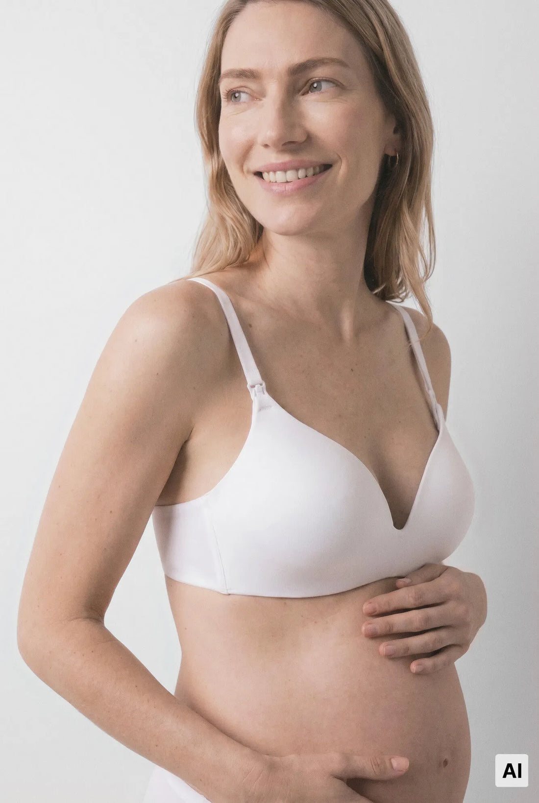 Women Secret White Women White Padded Triangle "Maternity" Bra LOVELY SKU: 4654630_99 Image 01
