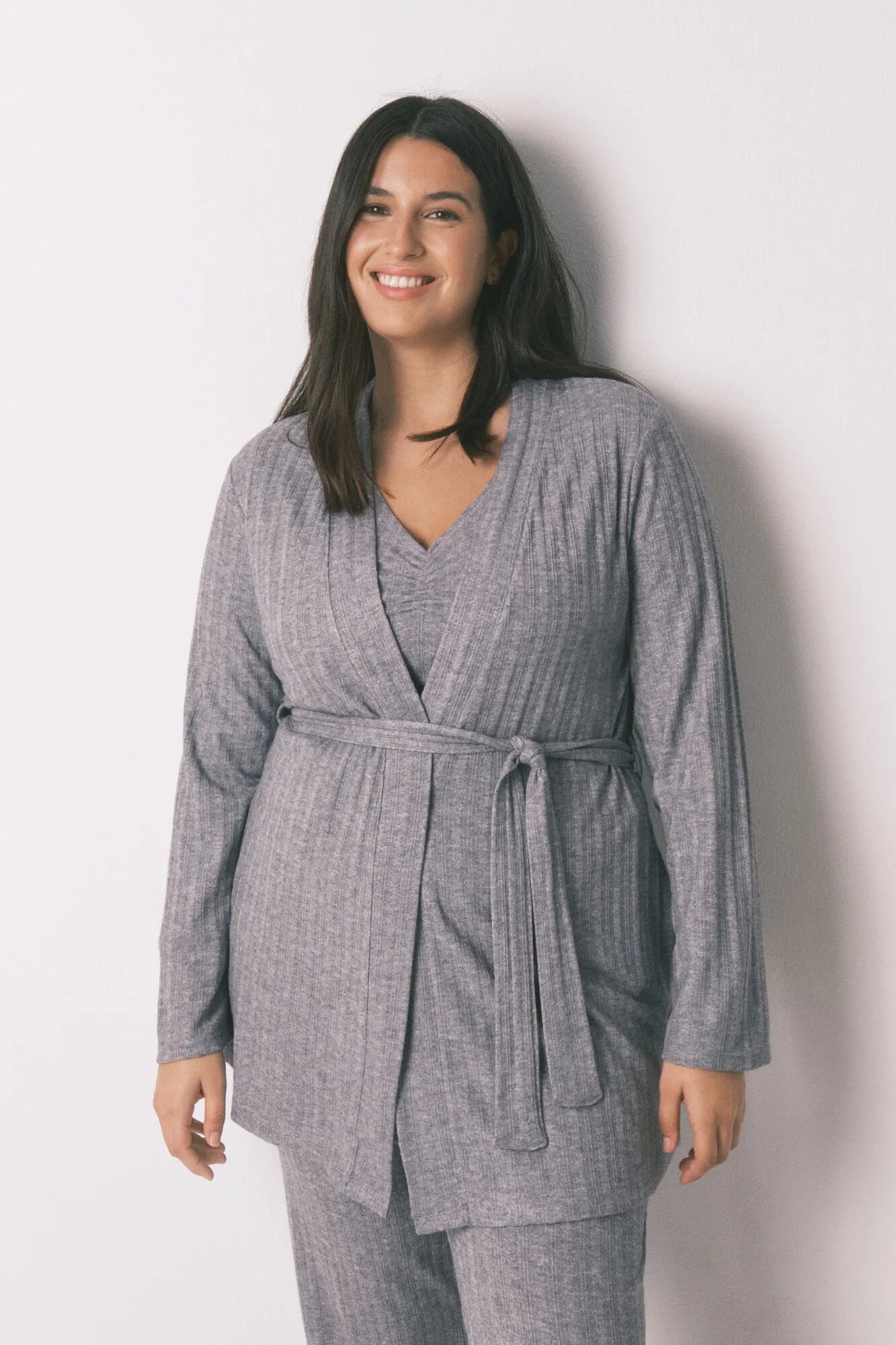 Women Secret_Medium Grey_Grey Jersey-Knit Midi Robe_4682693_46_02