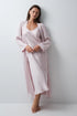 Women Secret Pink Women Pink Satin-Finish Long Robe with Belt SKU: 4684186_72 Image 01