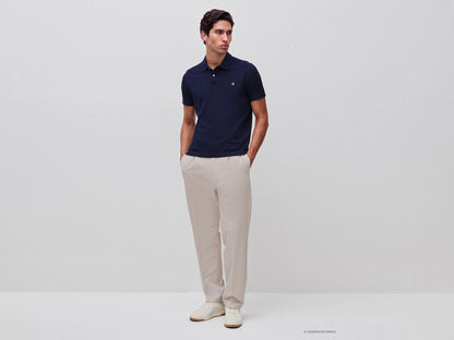 Benetton Beige Men Trousers with Pleats and Creases SKU: 46A3UF06E_312 Image 01