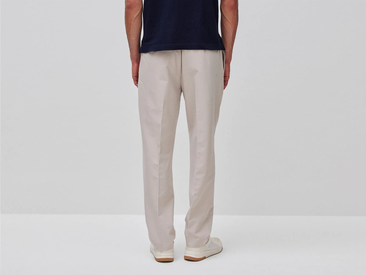 Benetton Beige Men Trousers with Pleats and Creases SKU: 46A3UF06E_312 Image 03