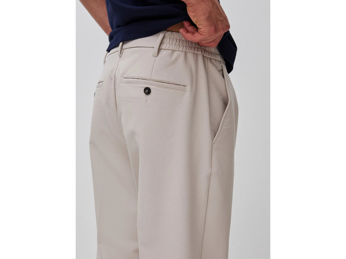 Benetton Beige Men Trousers with Pleats and Creases SKU: 46A3UF06E_312 Image 04