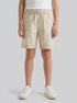 Benetton Beige Boys Bermuda Shorts with Drawstring SKU: 46D6C904E_152 Image 00