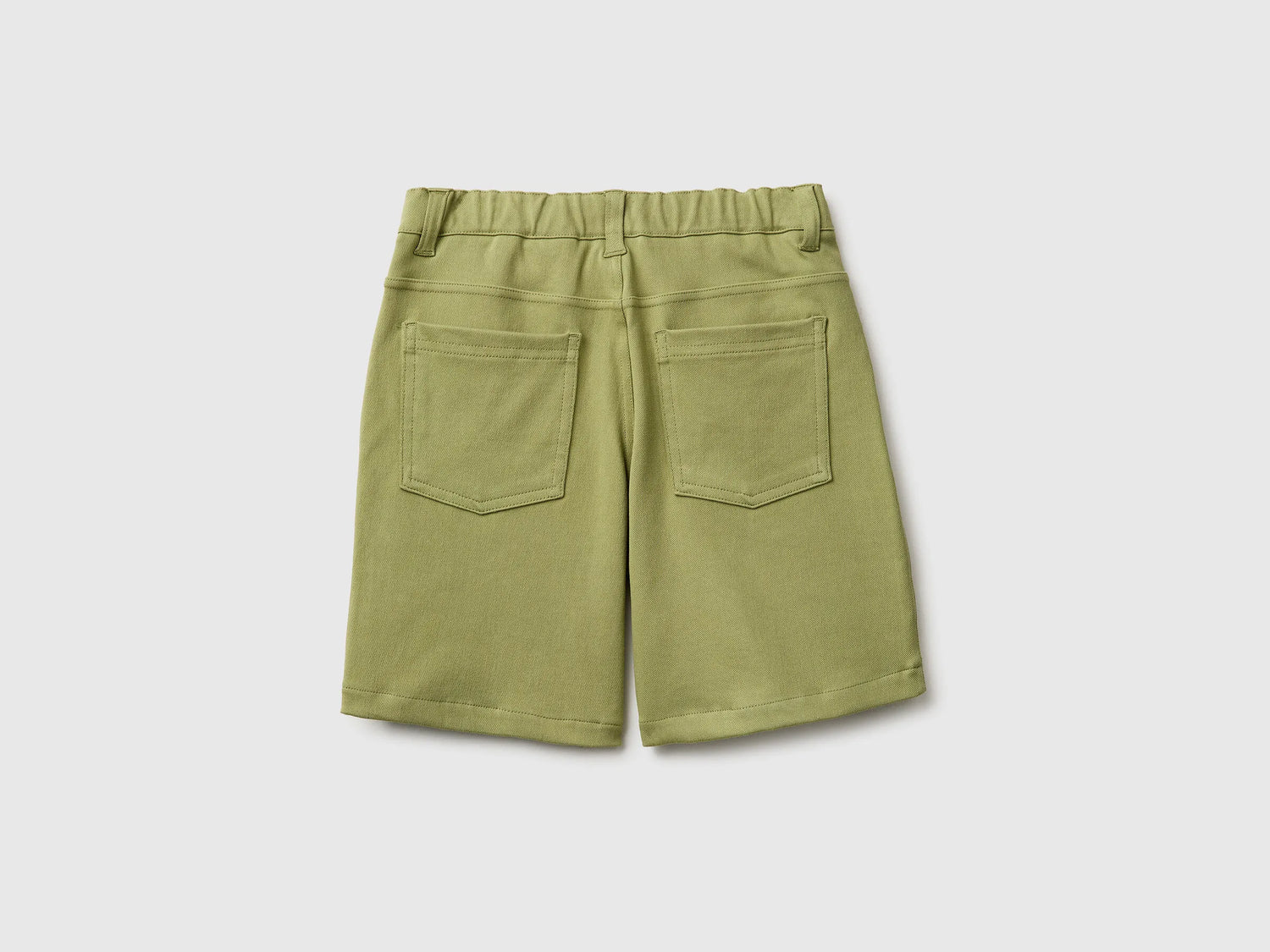 Benetton Military Green Boys Bermuda Shorts with Drawstring SKU: 46D6C904E_1Q1 Image 02