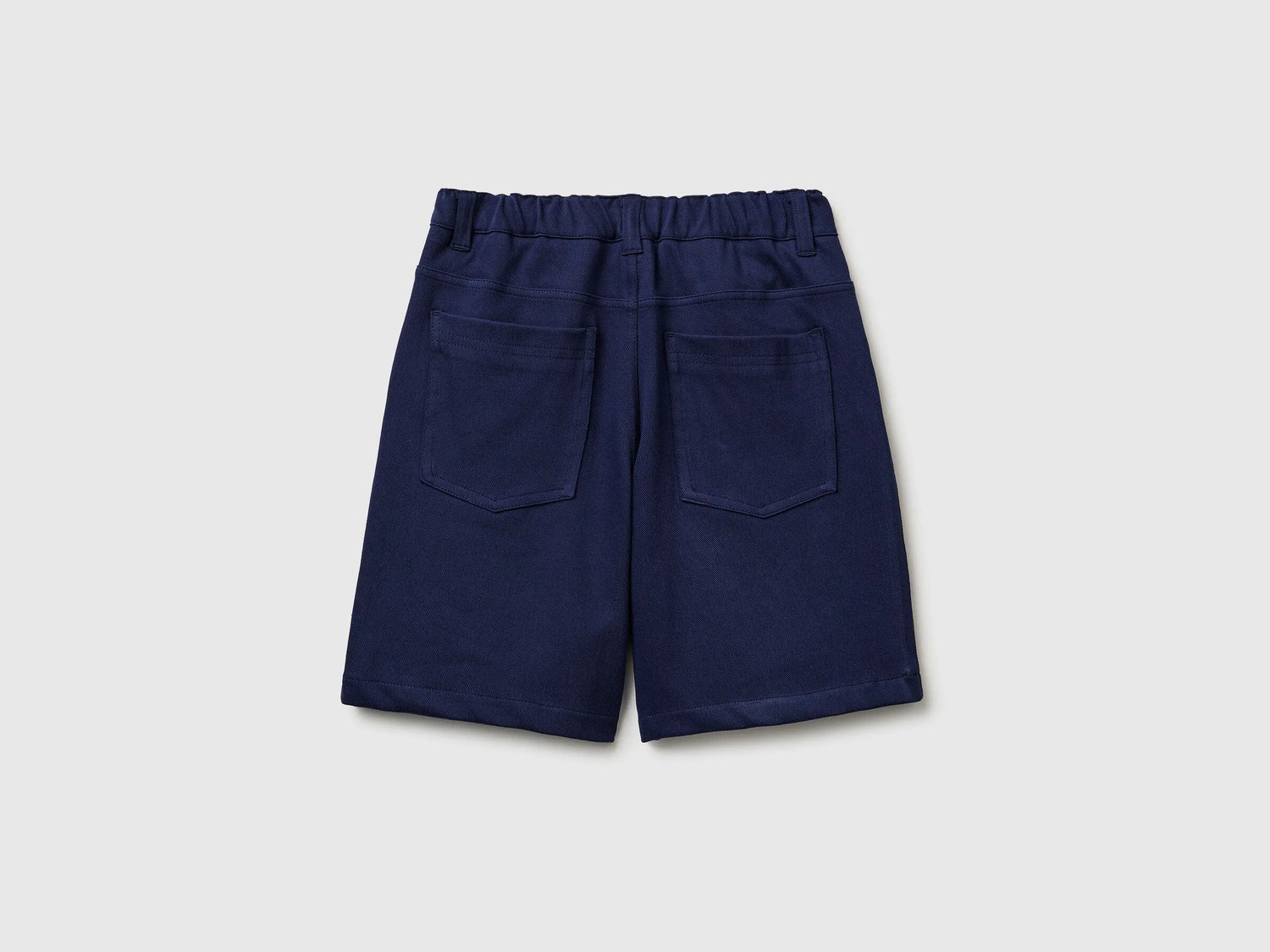 Benetton Dark Blue Boys Bermuda Shorts with Drawstring SKU: 46D6C904E_252 Image 02
