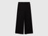 Benetton Black Girls Wide Trousers in Stretch Cotton SKU: 46D6CE04C_100 Image 01