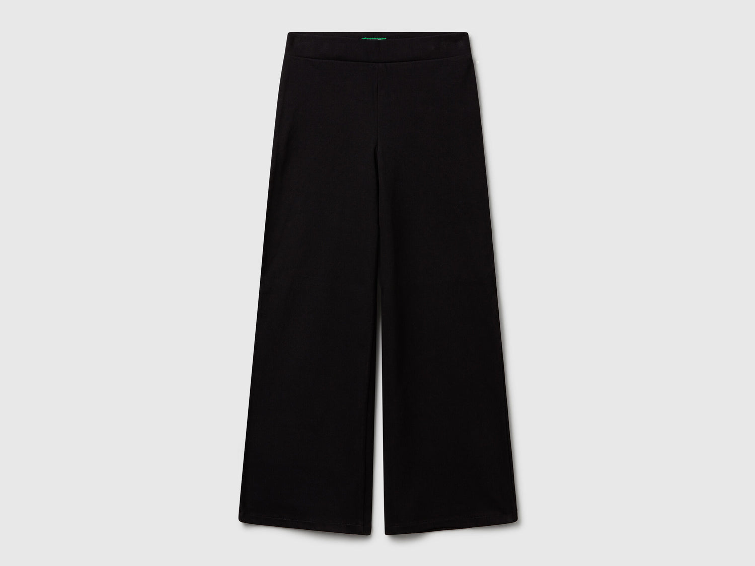 Benetton_Black_Wide Trousers in Stretch Cotton_46D6CE04C_100_01