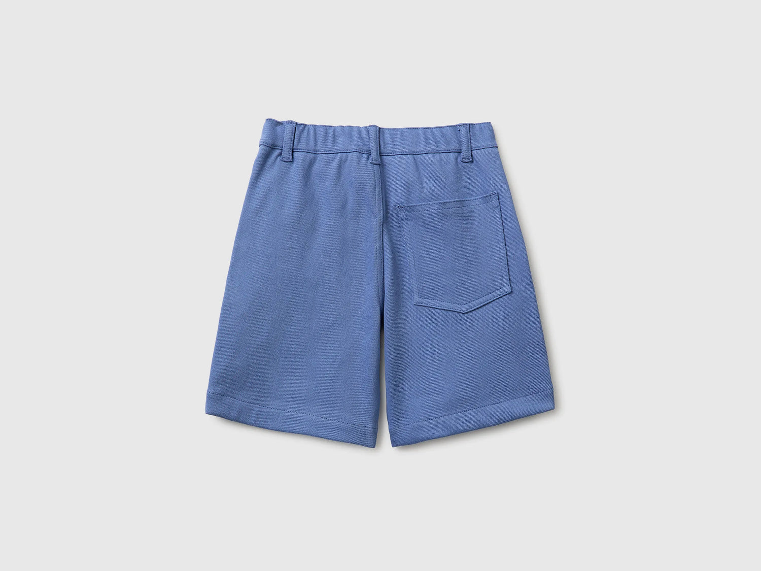 Benetton Air Force Blue Boys Stretch Twill Bermuda Shorts SKU: 46D6G9036_05N Image 02