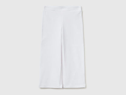 Benetton White Girls Trousers with Straight Leg SKU: 46D6GF02M_101 Image 01