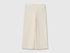 Benetton Creamy White Girls Wide-Leg Trousers in Stretch Cotton SKU: 46D6GF034_0R2 Image 01