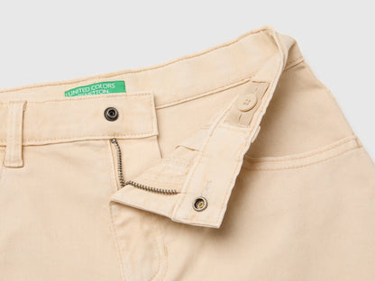 Benetton Beige Boys Five-Pocket Trousers SKU: 46F5CE04W_74Z Image 03