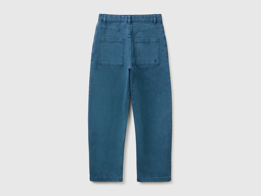 Benetton Dark Blue Boys Five-Pocket Trousers SKU: 46F5CE04W_97T Image 02