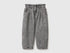 Benetton Black Girls Balloon Fit Jeans with Embroidery SKU: 46WDGF03E_700 Image 01