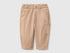 Benetton Beige Unisex Trousers with Embroidered Pocket SKU: 46ZDAF01Z_799 Image 01