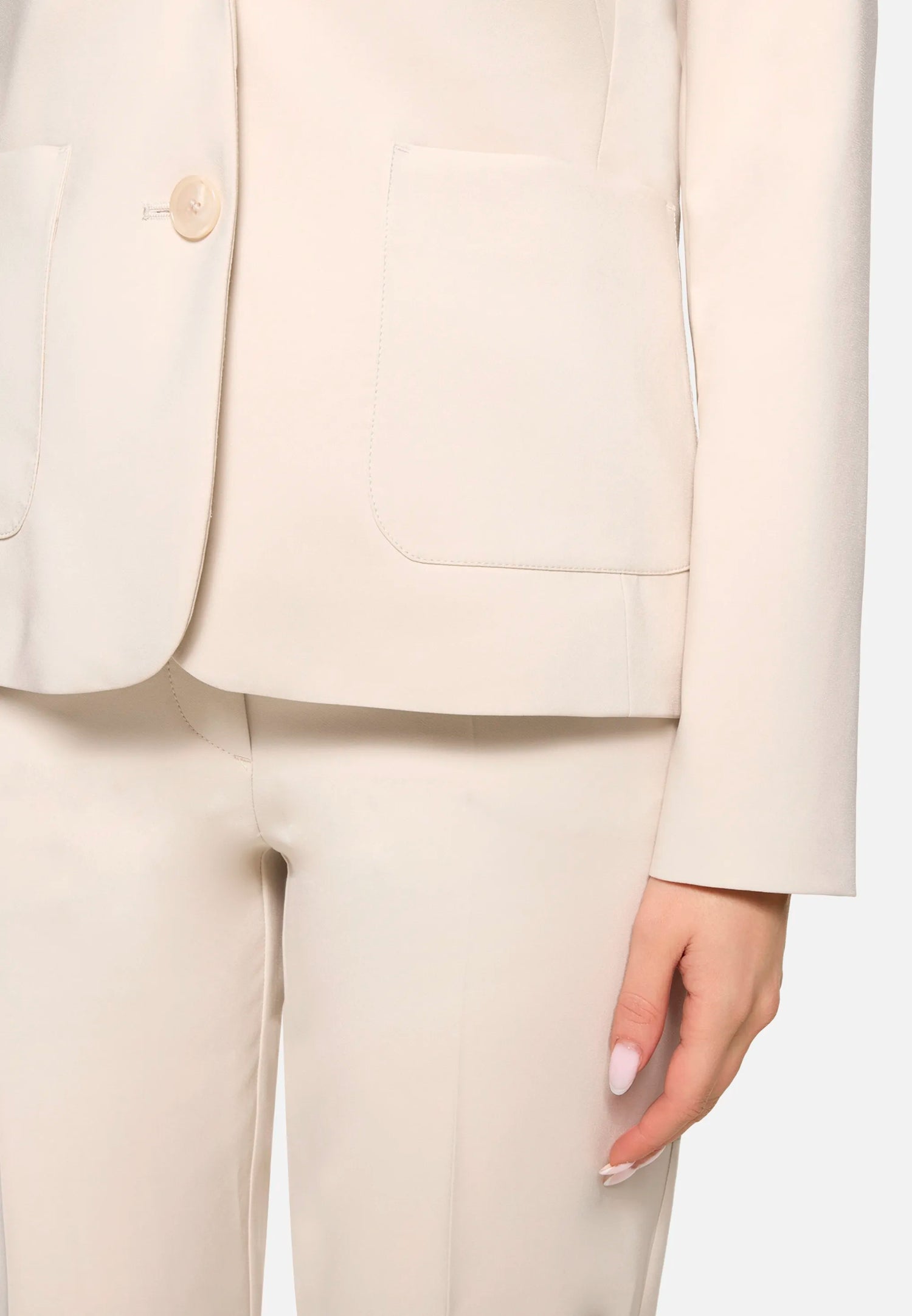 Betty Barclay Light Beige Women Long-Sleeved Blazer Jacket SKU: 4707-1080_9106 Image 07